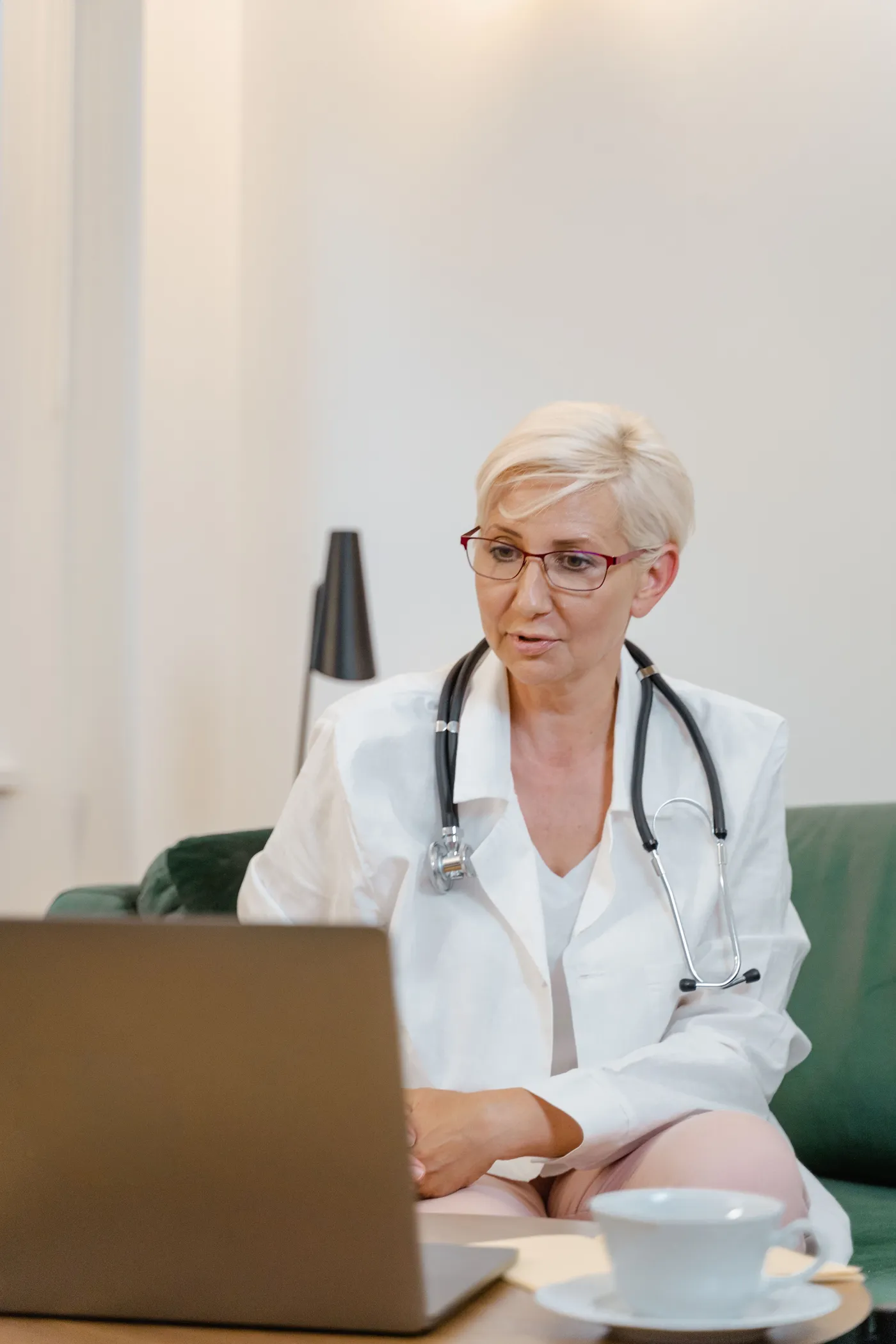 Genetic counselor on a video call
